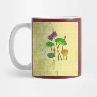 Swan lotus design Mug